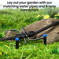Tuyau principal d'irrigation flexible en PE avec raccords de distribution à 6 ports pour système d'arrosage des plantes de jardin