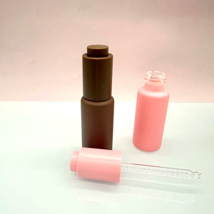 Lote de botellas vacías de vidrio grueso de color personalizado Macaron botella de emulsión de aceite esencial de prensado con protección UV - Product Image 3