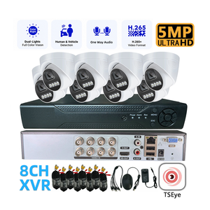 Sistema de Vigilancia CCTV TSEye de 8 Canales, Kit DVR AHD XVR con Cámara de Seguridad Analógica de 5MP, Visión Nocturna a Todo Color - Product Image 1