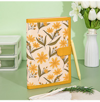 Cahier de planificateur en cuir A5 personnalisé professionnel 100 feuilles fermeture magnétique impression personnalisée fil de couverture en polyuréthane cadeau de couture