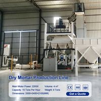 Ligne de production de mélangeurs robustes certifiée CE, personnalisable, de 80 à 150 tonnes par jour, pour l'installation d'usines de mortier sec industrielles