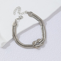 Bracelet hypoallergénique en acier inoxydable double couche, chaîne serpent, sans plomb, sans nickel, pour enfants, filles et garçons, vente en gros