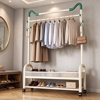 Séchoir à linge moderne extra épais en acier au carbone, double niveau, détachable, robuste, gain de place, pour jardin, balcon et salon