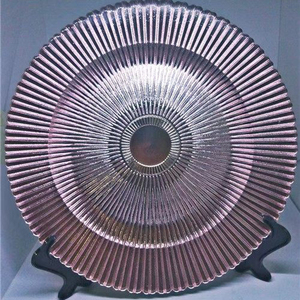 <span class=keywords><strong>Assiette</strong></span> de présentation en verre <span class=keywords><strong>vert</strong></span> <span class=keywords><strong>olive</strong></span> de 13 pouces pour mariages, événements, décoration de table, vaisselle décorative en verre côtelé - Product Image 2