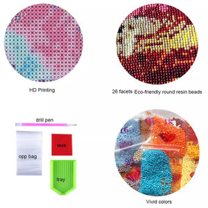 Kits de Pintura de Diamantes en Lienzo de Terciopelo con <span class=keywords><strong>Flores</strong></span> de Lila de Alta Calidad para Adultos, 5D, Taladro Completo, Lienzo de Fibra Corta, Pintado a Mano - Product Image 2