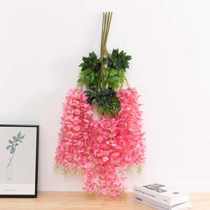Fleur artificielle de glycine populaire, fleurs de glycine suspendues, guirlande de glycine pour décoration de mariage en fleurs de soie - Product Image 5