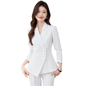 Women's Light Green Suit <b>Set</b> Long Sleeve Polyester Workwear For <b>Office</b> And Professional Settings Spring 2025 - Product Image 5