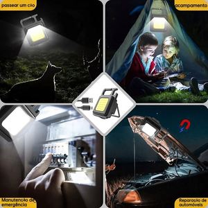 Multifunctional Portable Mini Plastic <b>LED</b> <b>Flashlight</b> USB Rechargeable Pocket Keychain Light Outdoor Waterproof Emergency Camping - Product Image 4