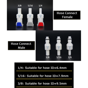 Zdvseal nhà sản xuất đẩy khóa ống phụ kiện 1/<span class=keywords><strong>4</strong></span> "5/16" <span class=keywords><strong>3</strong></span>/8 "nhanh chóng kết nối nam nữ valved khớp nối - Product Image 4