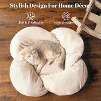 Lit surélevé moderne pour chat en gros, mobilier pour animaux de compagnie avec cadre en bois, chaise longue rembourrée de luxe pour chat et petits chiens, faible MOQ