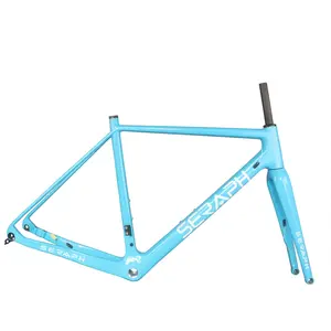 Disc brake custom blue paint 49cm 52cm 54cm 56cm 58cm carbon fiber T700 gravel bike frame GR029