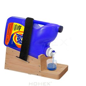 Distributeur de <span class=keywords><strong>d</strong></span>étergent à lessive <span class=keywords><strong>en</strong></span> <span class=keywords><strong>bois</strong></span> de bambou à <span class=keywords><strong>angle</strong></span> liquide unique <span class=keywords><strong>Porte</strong></span>-savon à lessive - Product Image 3