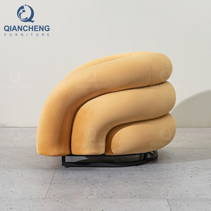 Poltrona Singola in Velluto di Lusso Moderna e Popolare, Sedia d'Accento in Tessuto Colorato per Arredamento Casa, Soggiorno, Hotel, Lobby, Salone - Product Image 4