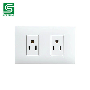 Tomacorriente de Pared de Dos Tomas y Dos Pines con Placa Frontal - Product Image 4