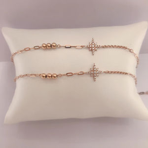 Custom <b>Fashion</b> Jewelry Dainty <b>Bracelet</b> 18k Gold Hexagram Zircon <b>Bracelet</b> for Women - Product Image 2