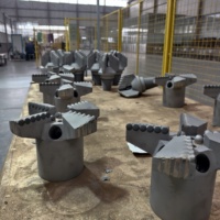 Foret PDC 7'' à corps en acier, 3 ailettes, pour forage de puits d'eau et exploration minière