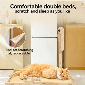 Dikey L Tipi Katlanır Kedi Tırmalama Tahtası Kedi Tırnak Tahtası Aşınmaya Dayanıklı Sade Stil Çin Malı Kedi Oyuncağı - Product Image 2