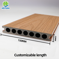 Planches de terrasse WPC robustes 150x22mm à usage commercial, faible entretien, système de fixation par clips, design moderne, pour extérieur, jardin, parc, vente en gros