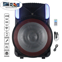 Sistema de Karaoke Inalámbrico con Subwoofer de 300W y 18 Pulgadas, Pantalla LED, Micrófono, FM, Audio Bidireccional, Crossover, Batería de 4000mAh, Profesional para Computadora