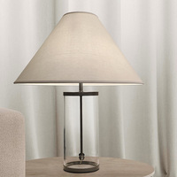 Lampe de table en verre transparent minimaliste moderne, design danois, luxe, salon, chambre à coucher, bureau, chevet, Artemis Home, 2700K, lumière douce et chaude