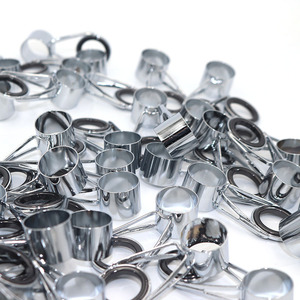 Kit d'anneaux de guidage de canne à pêche en acier inoxydable avec anneaux en céramique pour la construction de cannes à pêche en eau salée, accessoires de montage de cannes à lancer DIY - Product Image 1