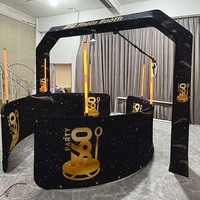 Cabina de Fotos 360 con Luces LED Azules de Movimiento Lento, Tubo LED Vertical para Eventos y Fiestas, Logotipo Personalizado, Control Remoto, Video Selfie