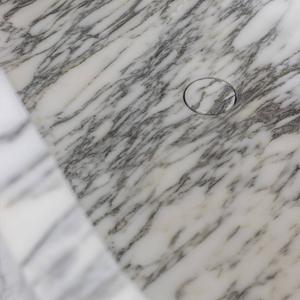 <span class=keywords><strong>Baignoire</strong></span> autoportante rectangulaire moderne en marbre Calacatta Monet avec drain - Product Image 6