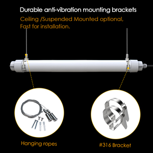 OEM ODM IP65 IK08 Tri-Proof <strong>LED</strong> Light Fixture In 2' 4' 5' Sizes Waterproof Lighting Solution - Product Image 5