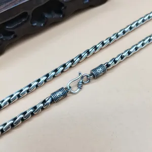 Collana a Catena Osso di Serpente in Argento S925 da 5mm per Uomo, Accessorio di Moda Trendy e Dominante, Regalo - Product Image 2