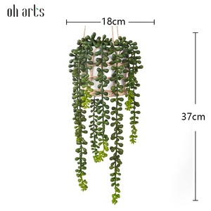 Bán Buôn Oh Nghệ Thuật Treo Chuỗi Ngọc Trai Trong Nồi Gốm Nhân Tạo Nhà Máy Treo Nhân Tạo Mô Phỏng Màu Xanh Lá Cây Cây Cho Trang Trí Nội Thất Nhà - Product Image 1