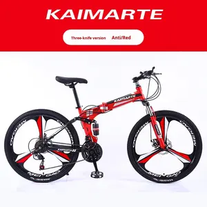 Venta al por mayor de fábrica bicicleta de montaña plegable cola suave 21-30 velocidad acero 24-26 pulgadas adulto estudiante joven bicicleta de cercanías - Product Image 4