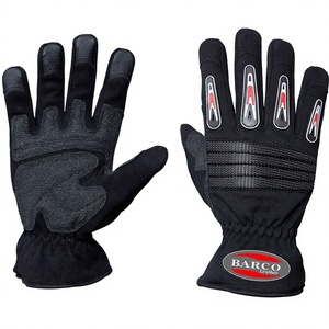 Gants d'extrication de niveau 3 en coton/polyester/spandex noir et rouge de haute qualité, respirants, thermiques, pour toutes les saisons, vente en gros, personnalisables - Product Image 1