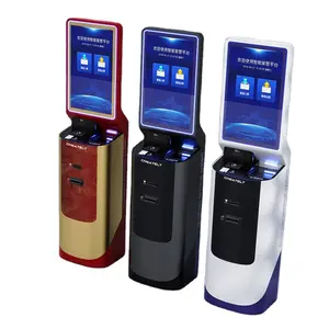 Crtly Self Currency Exchange Dispenser ATM Cash Machine Touch Screen Kiosk With Coin Receiver
