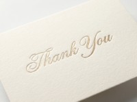 Cartes de remerciement personnalisées avec logo pour petites entreprises, dorure à chaud, motif botanique, carte d'insertion mate ivoire pour emballage de mariage, branding, commande en gros
