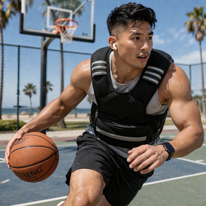 Gilet lesté en néoprène, poids réglable <span class=keywords><strong>de</strong></span> 4 à 32 lb, gilet d'entraînement, course à pied, fitness, entraînement à domicile, poids amovibles, ergonomique - Product Image 1