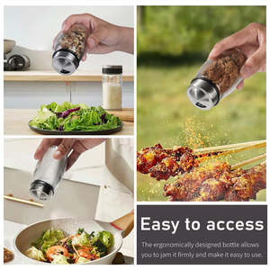 ชั้นวางเครื่องเทศแบบหมุนได้สำหรับวางบนเคาน์เตอร์ครัว พร้อมขวดแก้วใส่เครื่องเทศ 6 ชั้น - Product Image 5