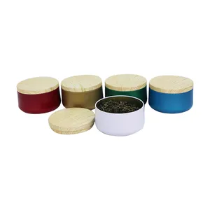 Boîtes rondes en étain pour bougies 8OZ, unités, boîtes métalliques personnalisées, en métal, avec couvercles, pour emballage de thé, nouvelle collection 2020