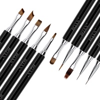 Ensemble de pinceaux magnétiques BQAN pour nail art, professionnels, pour la peinture au gel UV, les détails et le liner, pour ongles en acrylique et gel