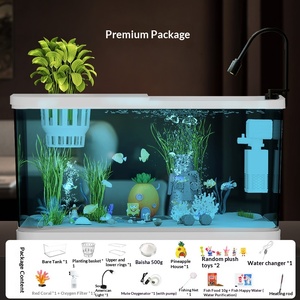 Filtro per <span class=keywords><strong>Acquario</strong></span> con Generazione di Ossigeno Tutto-<span class=keywords><strong>in</strong></span>-Uno, Rettangolare <span class=keywords><strong>in</strong></span> ABS Acrilico, Design Cartoon, Paesaggio Ecologico con Piante d'Acqua <span class=keywords><strong>Dolce</strong></span>, 60L Piccolo - Product Image 5