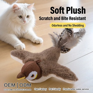 Jouet en peluche pour chats, motif animalier, simulation d'oiseau, résistant aux morsures, <span class=keywords><strong>à</strong></span> bascule et <span class=keywords><strong>à</strong></span> secouer, vente en gros transfrontalière, écologique - Product Image 1