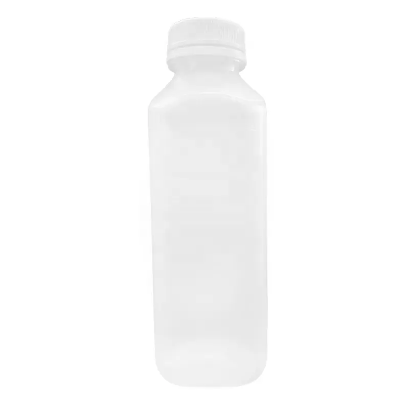 주문 PP 뜨거운 채우는 플라스틱 병 450ml 15oz 사각 빈 플라스틱 주스 병