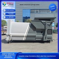 Compacteur de déchets mobile électrique pour fêtes, station de transfert de compression, équipement camion benne à ordures 6x4, garantie 1 an, poids 4500 kg