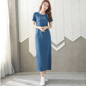 Корейская летняя хлопковая длинная футболка с длинным рукавом - Product Image 2