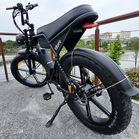 OUXI V8 PRO sepeda elektrik 24 inci, ban gemuk besar 50km/jam kecepatan 1000W baja daya baterai Lithium Beli Amerika Serikat/EU gudang dewasa