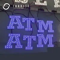 זריחת סימן יצרן מותאם אישית קל להתקין חנות Ultrathin LED סימן כספומט חנות עסקים LED פתוח שלט כספומט סימן