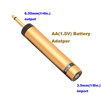 Yeni 3.5mm için 6.35mm AA pil adaptörü yaka mikrofonu ses amplifikatörü müzik enstrümanı bilgisayar PC kamera mikser