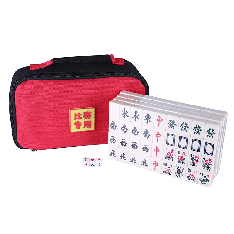 Toptan taşınabilir mini bez çanta seyahat mahjong seti