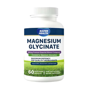 OEM/ODM Yetişkinler ve Çocuklar İçin Sindirimi Destekleyen ve Bağışıklık Sistemini Güçlendiren 2 Kapsül/Portiyon 60 Kapsül İçeren Magnezyum Glisinat Kapsülleri - Product Image 1