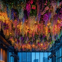 Nouvelle plante verte artificielle pour décoration de plafond, décoration suspendue pour restaurant, hôtel, arbre végétal, décoration de plafond pour mariage