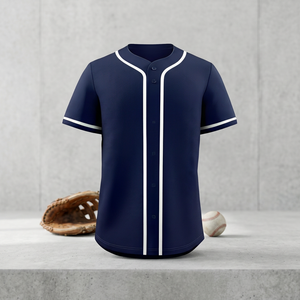 Uniforme de Béisbol Personalizado de Alta Calidad, Transpirable, de Secado Rápido, Antibacterial, Anti-UV, Manga Corta para Adultos, 100% Poliéster - Product Image 1